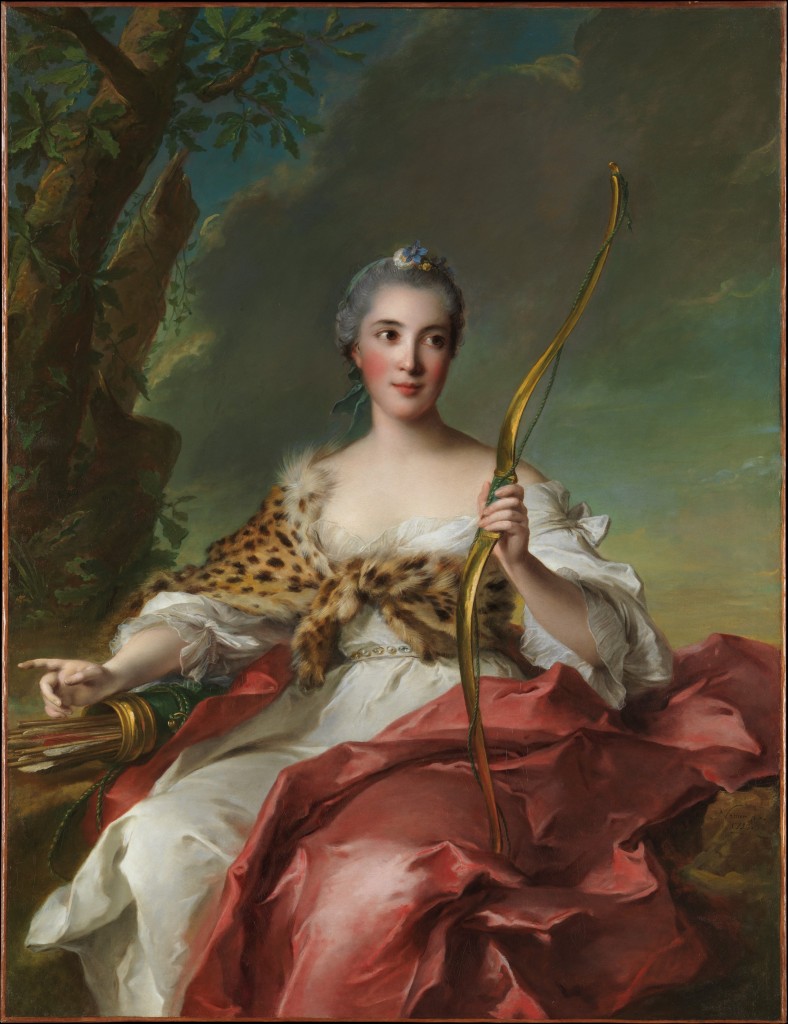 Madame de Maison Rouge como Diana. Por Jean Marc Nattier, 1756. © The Metropolitan Museum of Art. Nueva York.