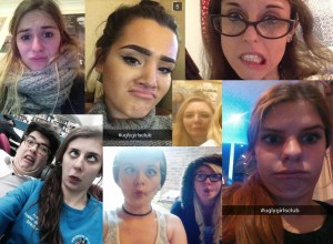 Ugly Girls Club, tendencia viral creada por un grupo feminista de una universidad británica, donde se invitaba a hombres y a mujeres a subir fotos en su peor ángulo para desafiar estándares de belleza. Foto: Twitter.