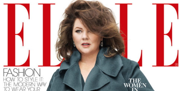 Melissa McCarthy, una de las celebridades plus-size que aparte de Lena Dunham, ha salido en portada de una revista de moda. Ella ha generado todo tipo de discusiones sobre los papeles para mujeres de su talla en Hollywood y lo que el mismo sistema del espectáculo hace en torno a su vestuario en alfombra roja o su propio cuerpo. Foto: Elle