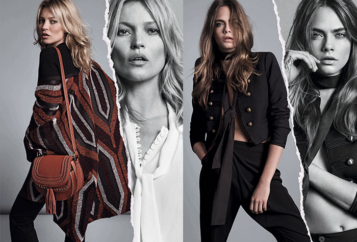 Kate Moss y Cara Delevingne protagonizan la campaña de Otoño/Invierno de MNG/ MANGO bajo el hashtag #somethingincommon.