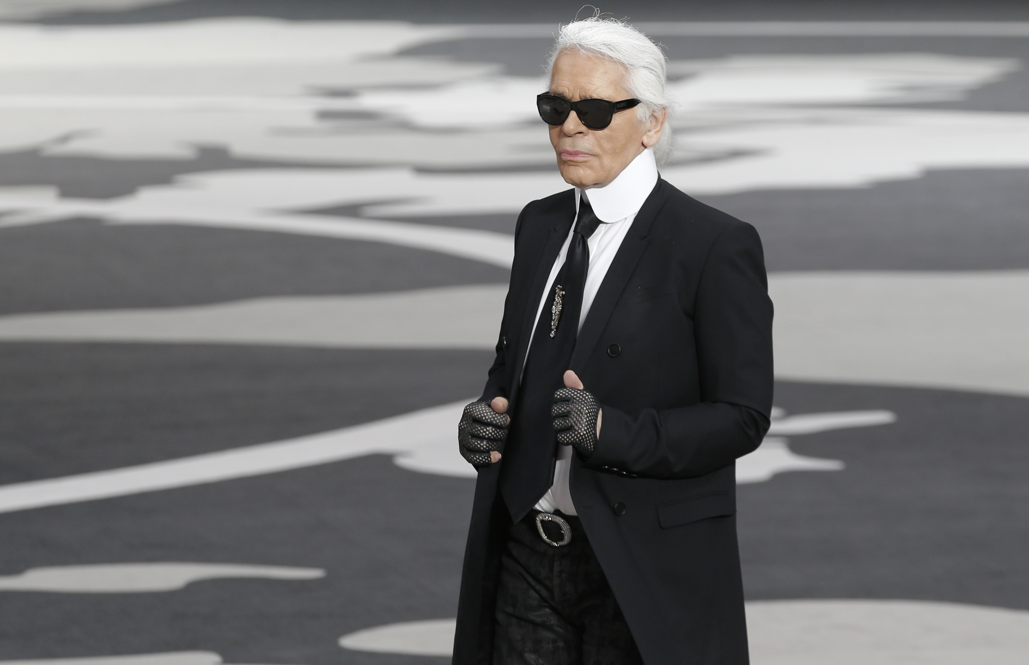 March, 5, 2013 photo of German fashion designer Karl Lagerfeld 